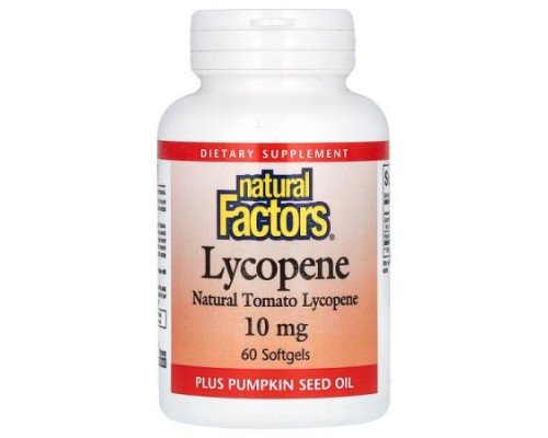Natural Factors, Lycopene, 10 mg, 60 Softgels
