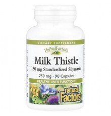 Natural Factors, Milk Thistle, 250 mg, 90 Capsules
