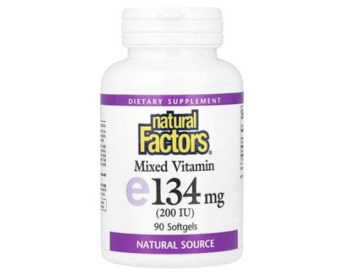Natural Factors, Mixed Vitamin E, 134 mg (200 IU), 90 Softgels