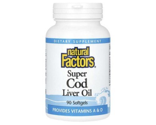 Natural Factors, Super Cod Liver Oil, 90 Softgels