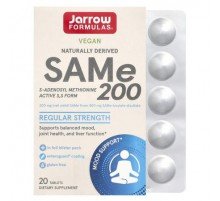 Jarrow Formulas, SAMe 200, 200 mg, 20 Tablets