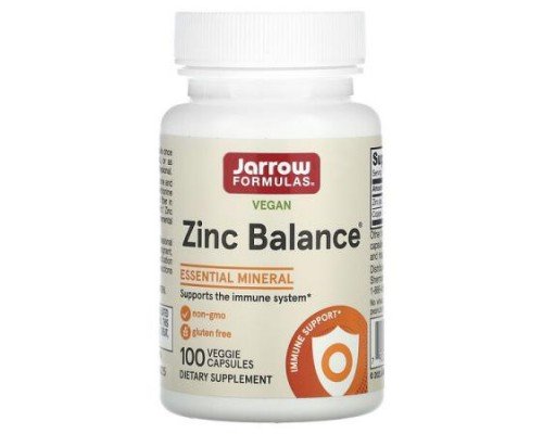 Jarrow Formulas, Vegan Zinc Balance, 100 Veggie Capsules