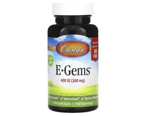Carlson, E-Gems, 268 mg (400 IU), 140 Soft Gels
