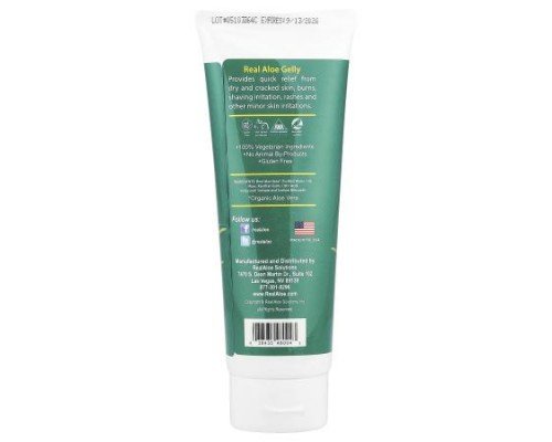 Real Aloe, Aloe Vera Gelly, Unscented, 8 oz (230 ml)