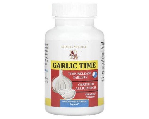 Arizona Natural, Garlic Time, 600 mg, 90 Tablets
