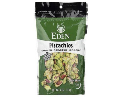 Eden Foods, Organic Pistachios, Sea Salt Misted, 4 oz (113 g)