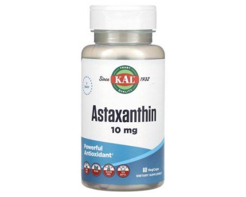 KAL, Astaxanthin, 60 VegCaps (5 mg per Cap)