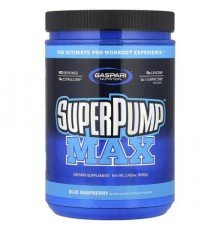 Gaspari Nutrition, SuperPump™ Max, Blue Raspberry, 1.41 lbs (640 g)