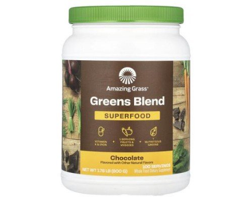 Amazing Grass, Greens Blend, Superfood, Chocolate, 1.76 lb (800 g)