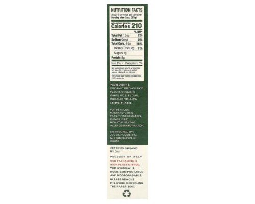 Bionaturae, Gluten Free Rice & Lentil Pasta, Elbows, 12 oz (340 g)