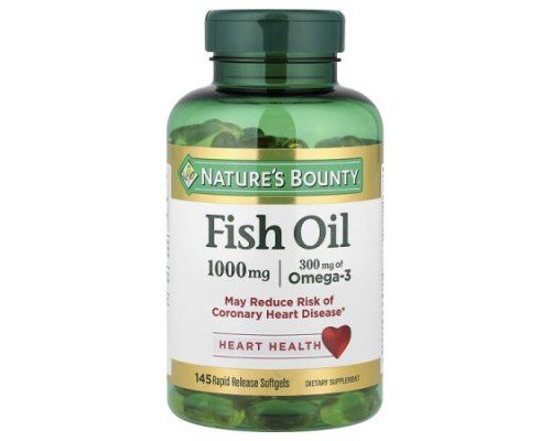Nature's Bounty, Fish Oil, 1,000 mg, 145 Rapid Release Softgels