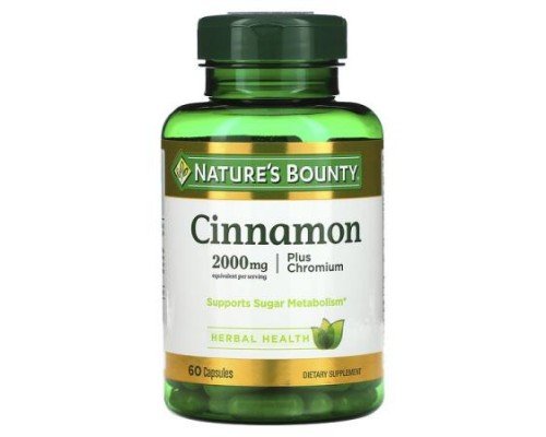 Nature's Bounty, Cinnamon Plus Chromium, 60 Capsules
