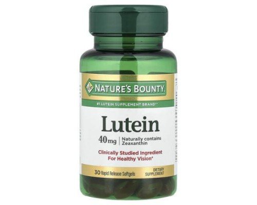 Nature's Bounty, Lutein, 40 mg, 30 Rapid Release Softgels