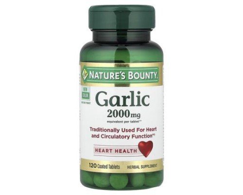 Nature's Bounty, Garlic, 2,000 mg, 120 Coated Tablets