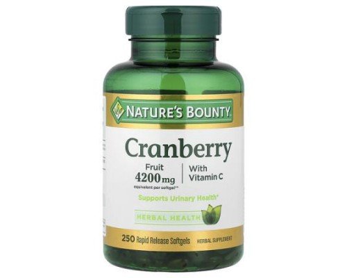Nature's Bounty, Cranberry with Vitamin C, 250 Rapid Release Softgels