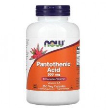 NOW Foods, Pantothenic Acid, 500 mg, 250 Veg Capsules