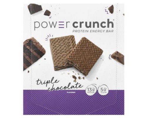BNRG, Power Crunch® Protein Energy Bar, Triple Chocolate, 12 Bars, 1.4 oz (40 g) Each