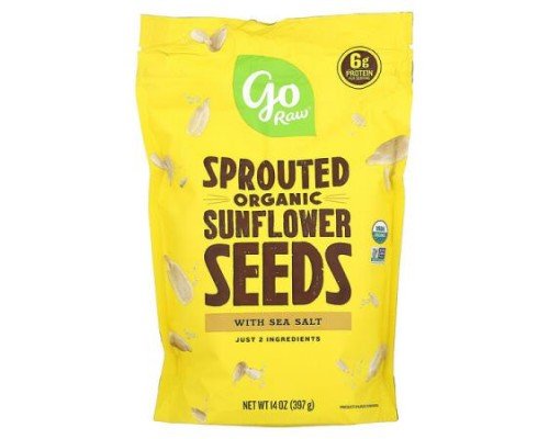 Go Raw, Organic Sprouted Sunflower Seeds with Sea Salt, 14 oz (397 g)