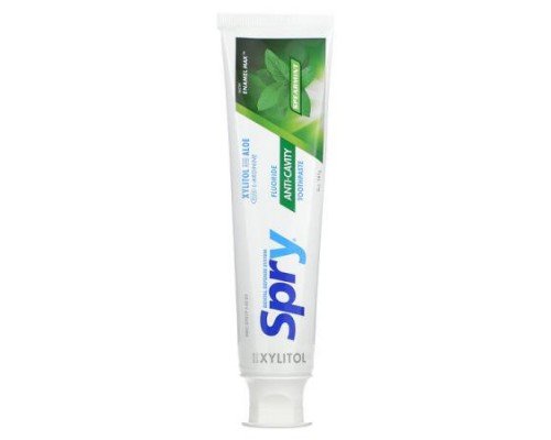 Xlear, Spry Toothpaste, Anti-Cavity with Fluoride, Spearmint, 5 oz (141 g)