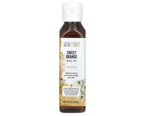 Aura Cacia, Body Oil, Sweet Orange, 4 fl oz (118 ml)