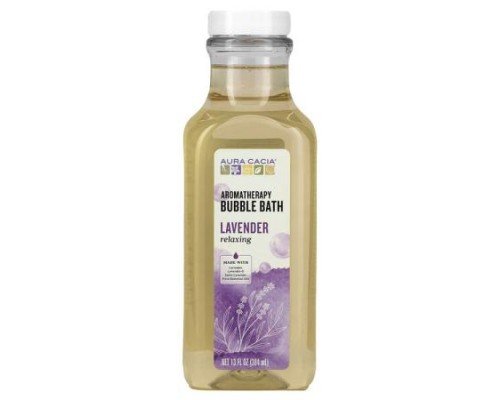 Aura Cacia, Aromatherapy Bubble Bath, Relaxing Lavender, 13 fl oz (384 ml)