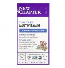 New Chapter, Tiny Tabs™ Multivitamin, 192 Vegetarian Tablets