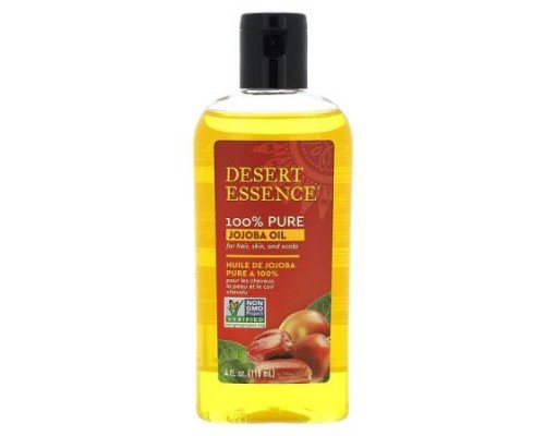 Desert Essence, 100% Pure Jojoba Oil, For Hair, Skin, and Scalp, 4 fl oz (118 ml)