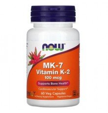 NOW Foods, MK-7 Vitamin K-2, 100 mcg, 60 Veg Capsules
