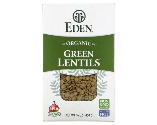 Eden Foods, Organic, Green Lentils, 16 oz (454 g)