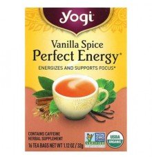 Yogi Tea, Perfect Energy, Vanilla Spice, 16 Tea Bags, 1.12 oz (32 g)