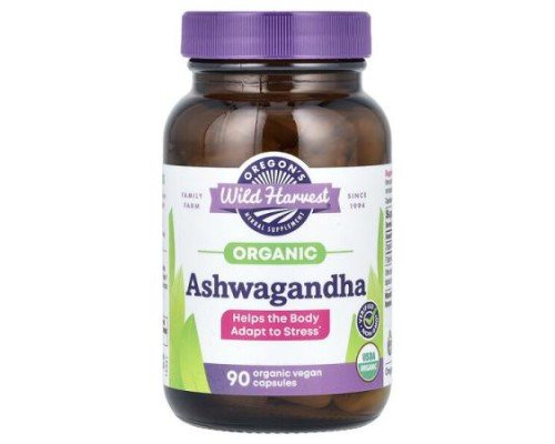 Oregon's Wild Harvest, Organic Ashwagandha, 90 Organic Vegan Capsules (400 mg per Capsule)
