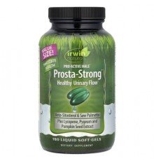 Irwin Naturals, Pro-Active Male, Prosta-Strong®, Healthy Urinary Flow, 180 Liquid Soft-Gels