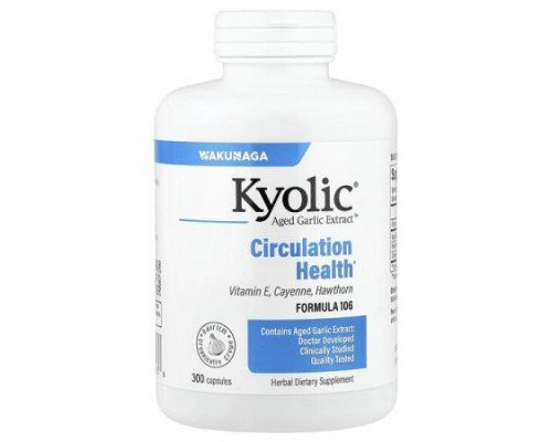 Kyolic, Aged Garlic Extract™, Circulation Health, Formula 106, 300 Capsules