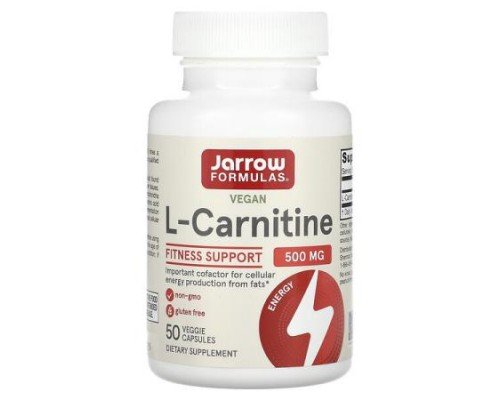 Jarrow Formulas, L-Carnitine, 500 mg, 50 Veggie Capsules