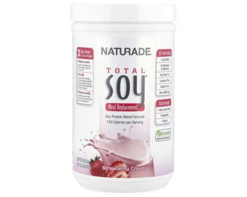 Naturade, Total Soy®, Meal Replacement, Strawberry Cream, 1 lb 1.88 oz (507 g)