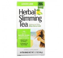 21st Century, Herbal Slimming Tea, Lemon-Lime, Caffeine Free, 24 Tea Bags, 1.7 oz (48 g)