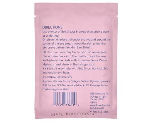 Frownies, Under Eye Gels, 3 Sets