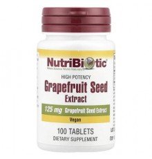 NutriBiotic, Grapefruit Seed Extract, High Potency, 125 mg, 100 Tablets