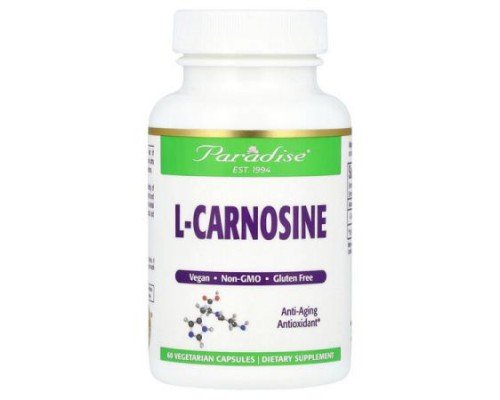 Paradise Herbs, L-Carnosine, 60 Vegetarian Capsules (250 mg per Capsule)