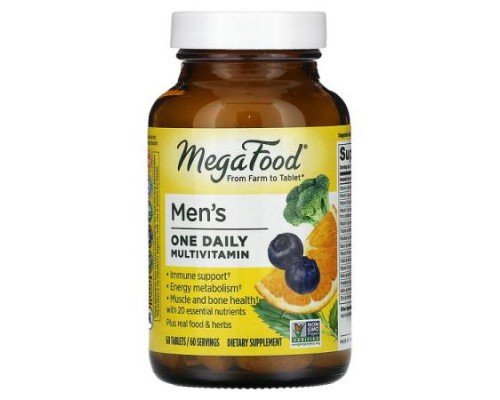 MegaFood, Men's One Daily Multivitamin, 60 Tablets