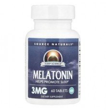 Source Naturals, Melatonin, 60 Tablets
