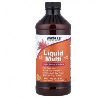 NOW Foods, Liquid Multi with Xylitol, Tropical Orange, Iron-Free, 16 fl oz (473 ml)