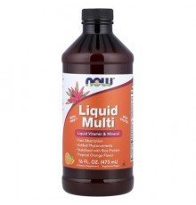 NOW Foods, Liquid Multi with Xylitol, Tropical Orange, Iron-Free, 16 fl oz (473 ml)
