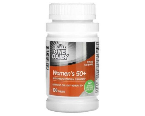 21st Century, One Daily, Women's 50+, Multivitamin Multimineral, 100 Tablets