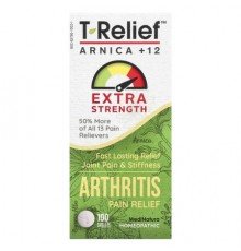 MediNatura, T-Relief™, Arnica +12, Arthritis Pain Relief, Extra Strength, 100 Tablets