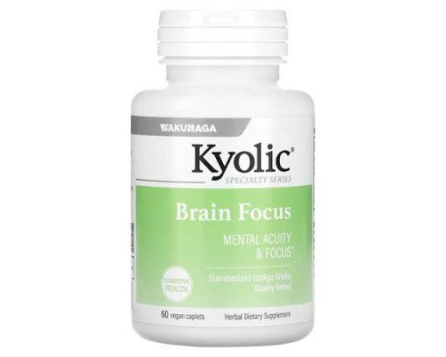 Kyolic, Brain Focus, 60 Vegetarian Caplets (120 mg per Capsule)