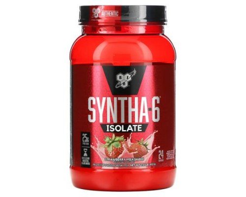 BSN, Syntha-6® Isolate, Protein Powder Drink Mix, Strawberry Milkshake, 2.01 lbs (912 g)