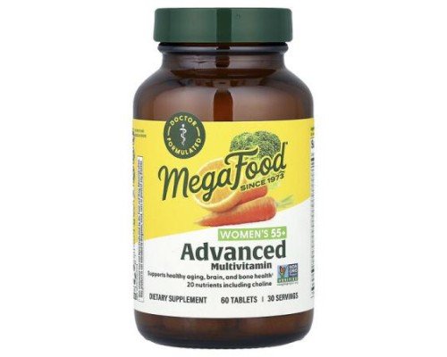 MegaFood, Women's 55+, Advanced Multivitamin, 60 Tablets
