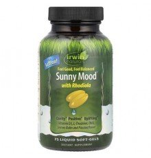 Irwin Naturals, Sunny Mood® with Rhodiola, 75 Liquid Soft-Gels
