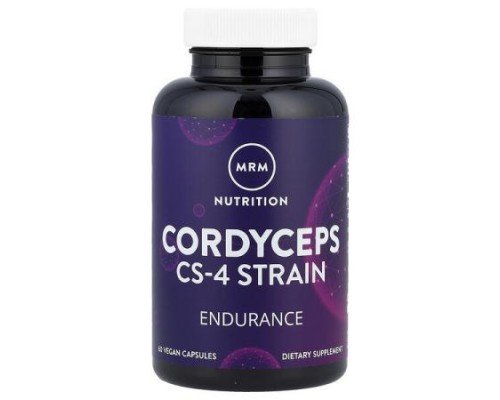MRM Nutrition, Cordyceps CS-4 Strain, 60 Vegan Capsules (750 mg per Capsule)